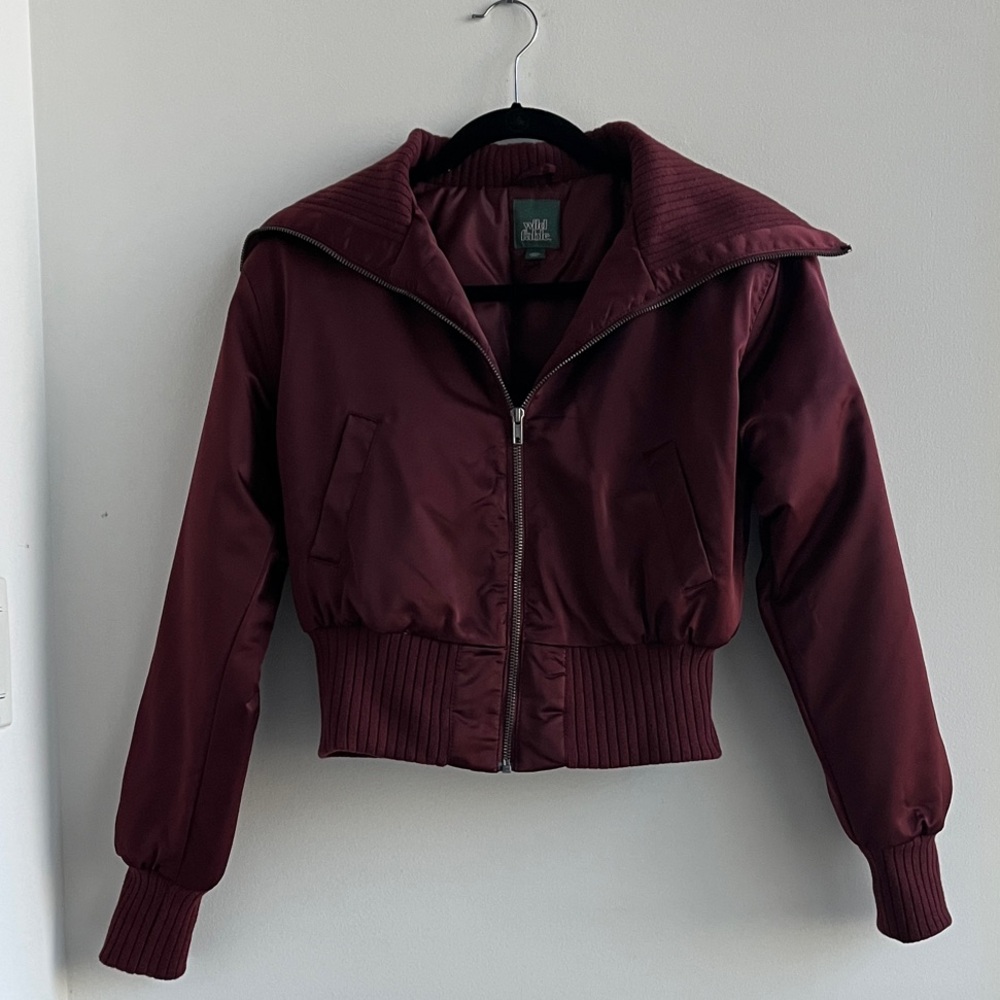 Wild Fable Burgundy Bomber Jacket XXS